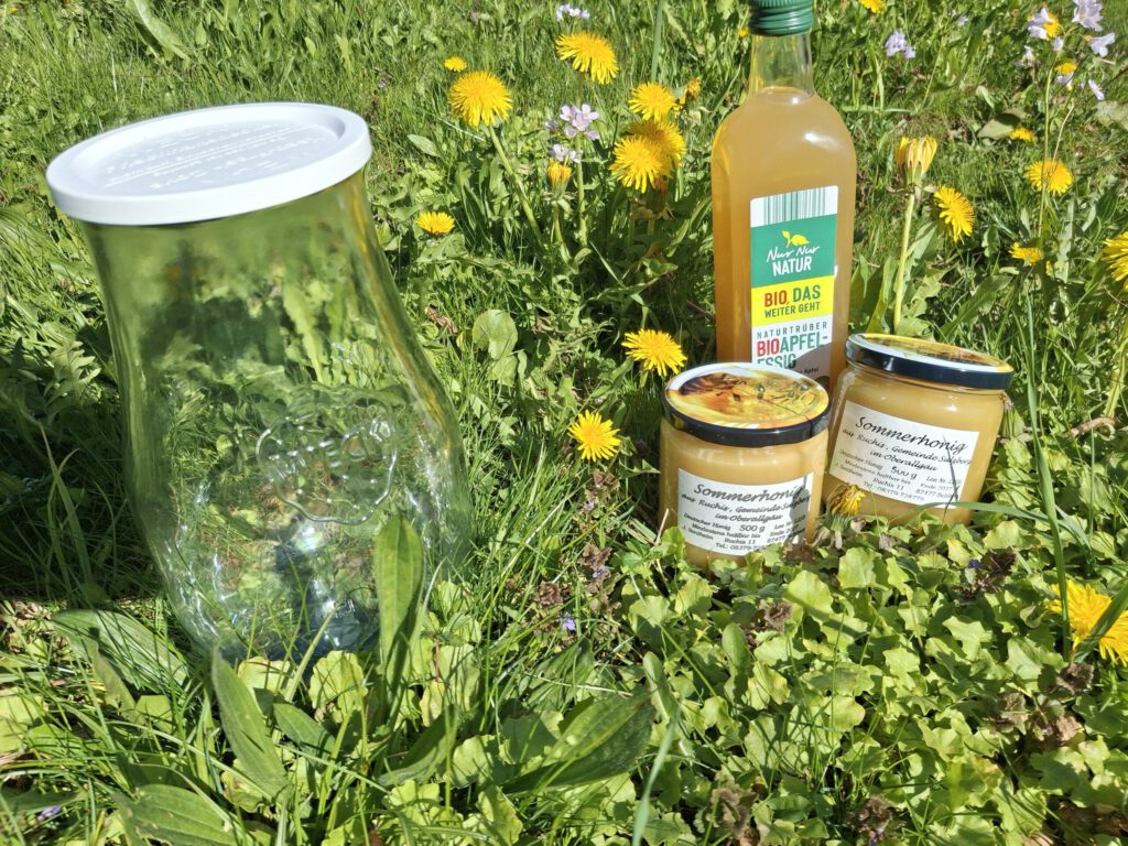 löwenzahnwiese honig und apfelessig
